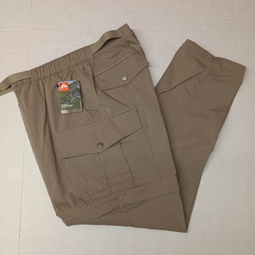 Ozark Trail Zip Off Convert Cargo Pants Men Size 36x30‎ Taupe